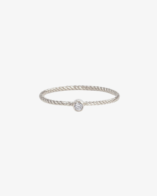 Wouters & Hendrix Gold 18K White Gold Twisted Diamond Ring