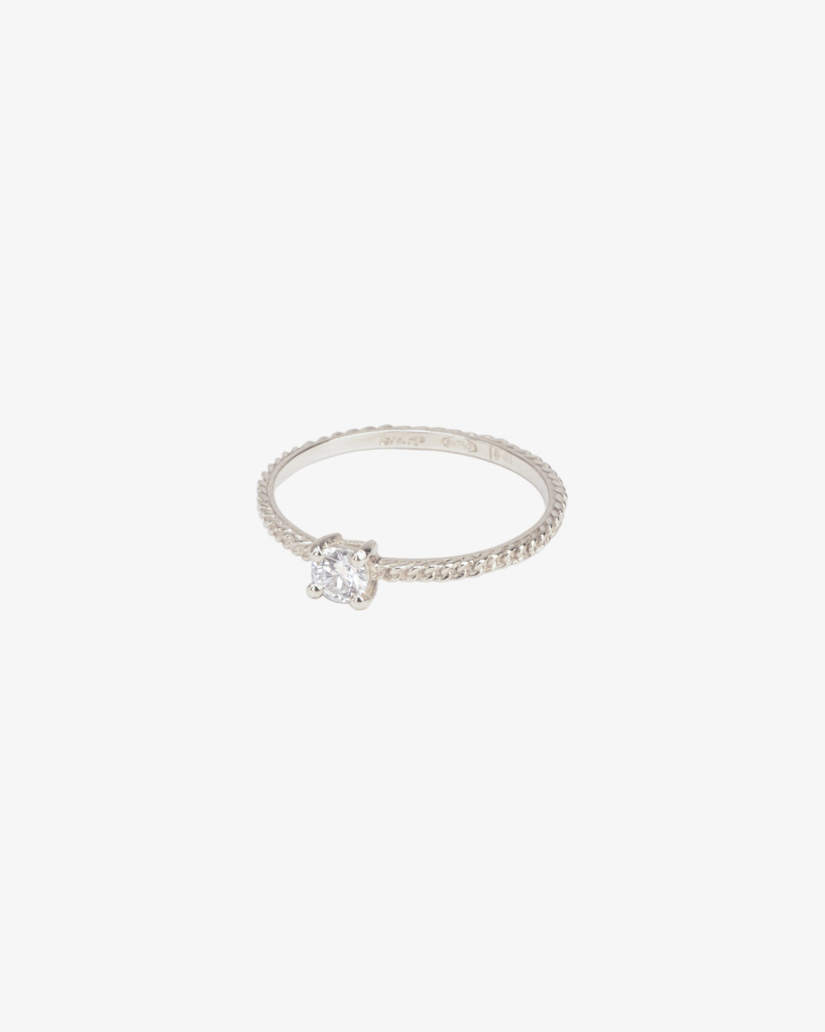 Wouters & Hendrix Gold 18K White Gold Gourmet Chain Diamond Ring
