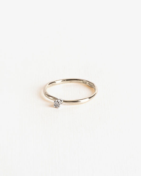 Wouters & Hendrix Gold 18K White Gold 0.03ct Diamond Solitaire Ring