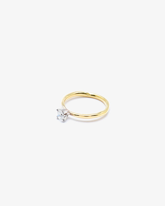 Wouters & Hendrix Gold 18K White and Yellow Gold 0.35ct Diamond Solitaire Ring