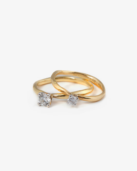 Wouters & Hendrix Gold 18K White and Yellow Gold Toi et Moi Diamond Ring