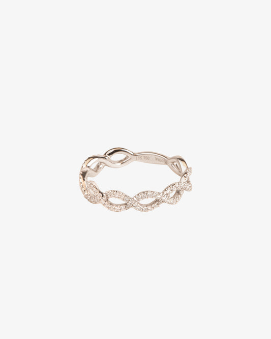 Wouters & Hendrix Gold 18K White Gold Braided Diamond Ring