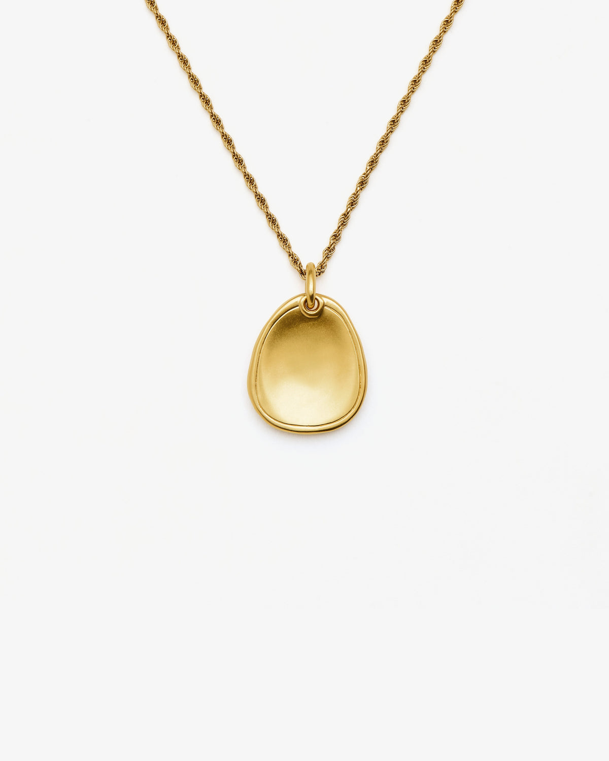 Missoma The Heart Talisman Necklace in gold-plated brass, back view