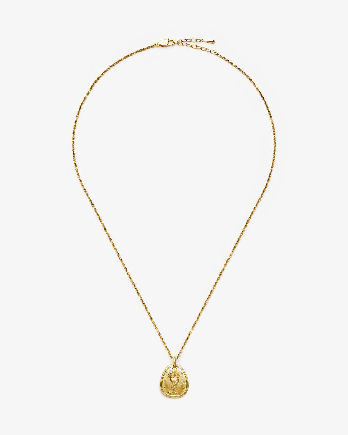 Missoma The Heart Talisman Necklace in gold-plated brass, second view