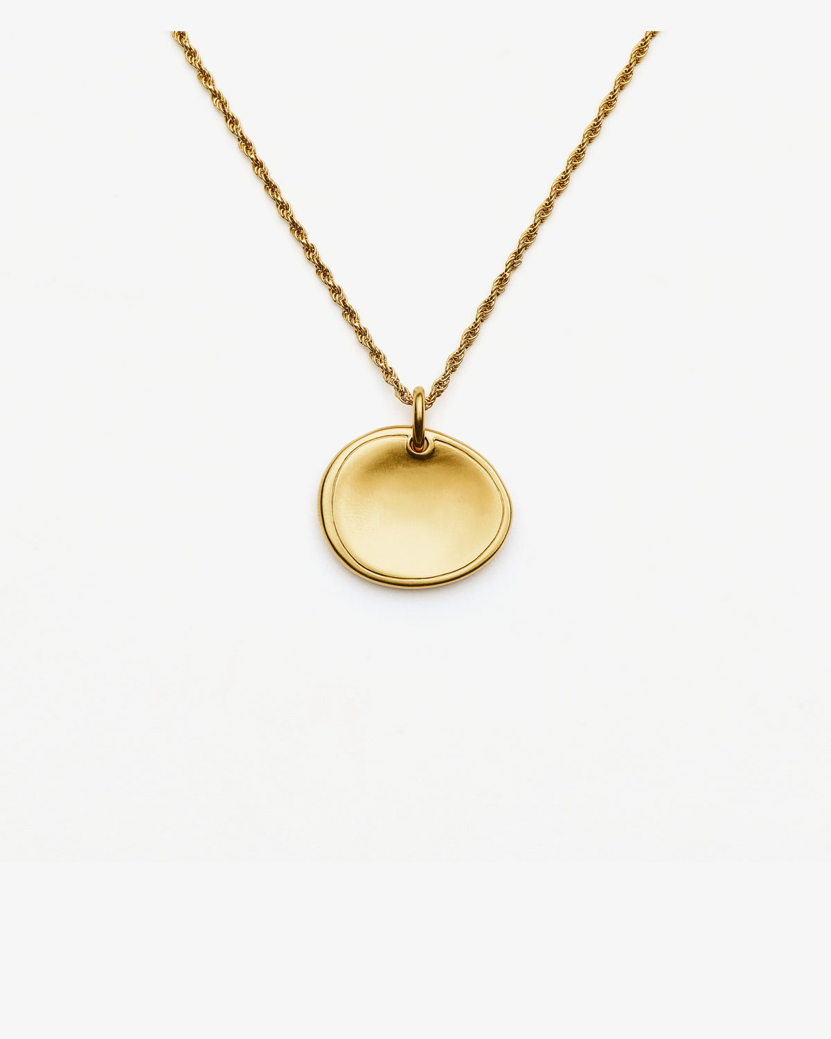Missoma The Fortune Talisman Necklace in gold-plated brass, back view