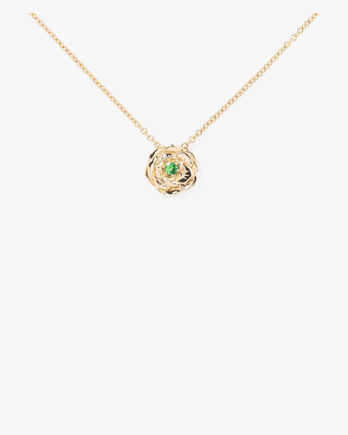 Aurelie Bidermann Fine 18K Gold Bouquet Tsavorite Necklace