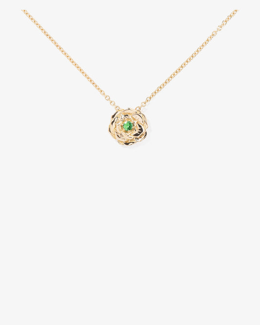 Aurelie Bidermann Fine 18K Gold Bouquet Tsavorite Necklace