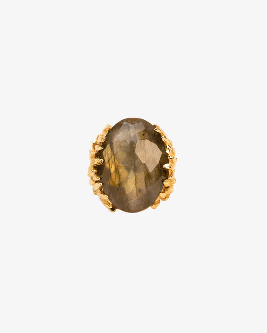 Wouters & Hendrix Feather Textured Labradorite Ring