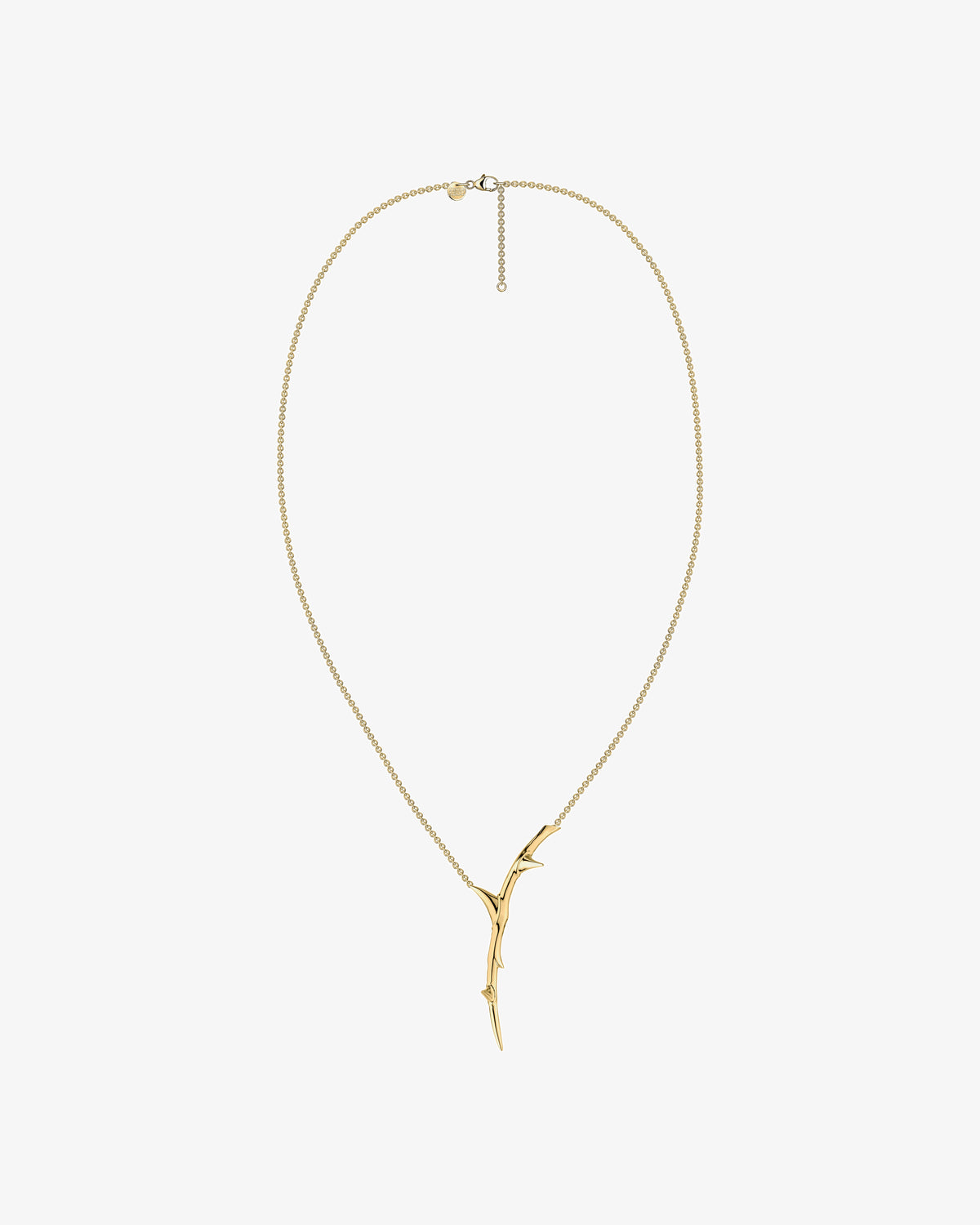 Rose Thorn Single Drop Pendant