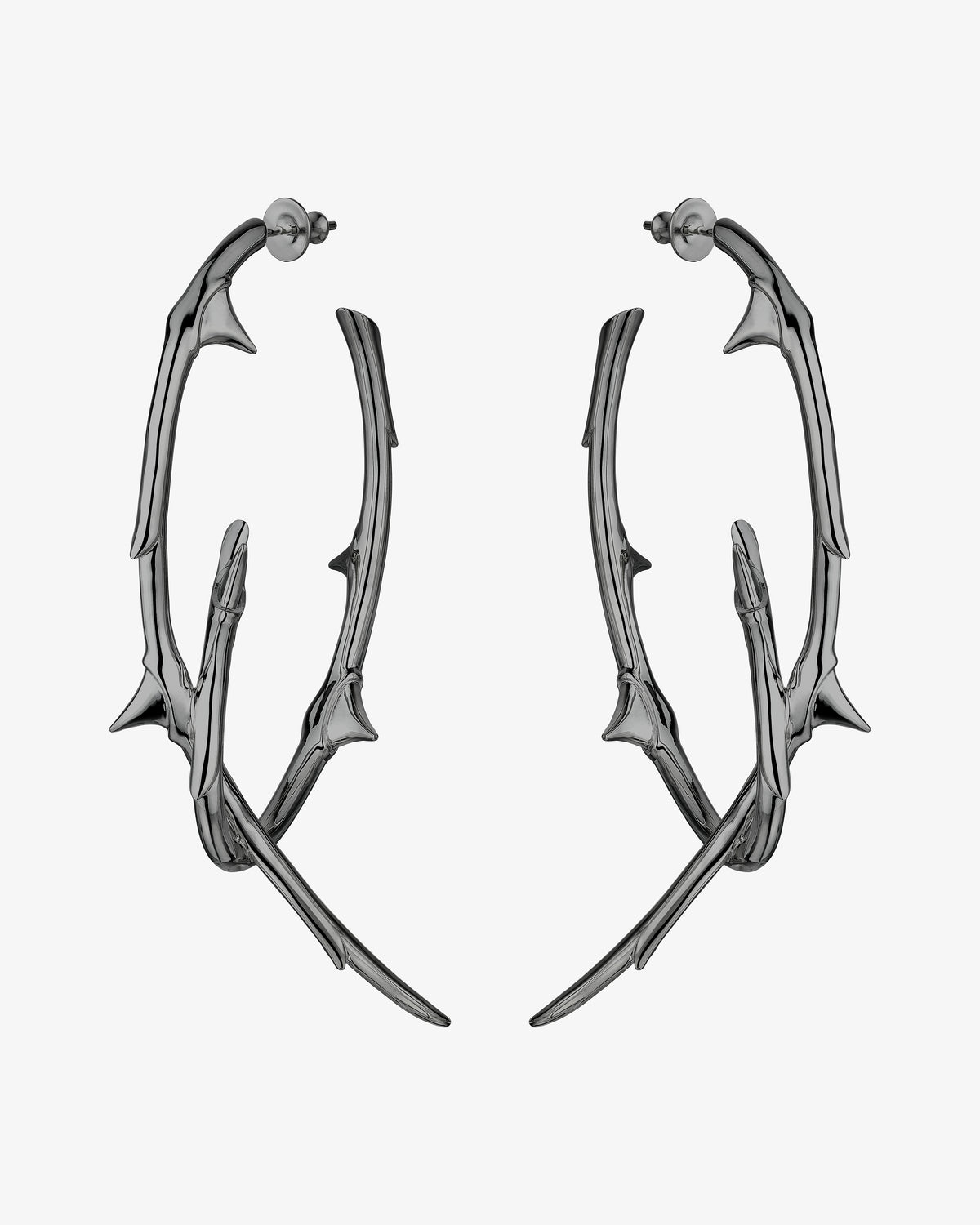 Rose Thorn Statement Hoop Earrings