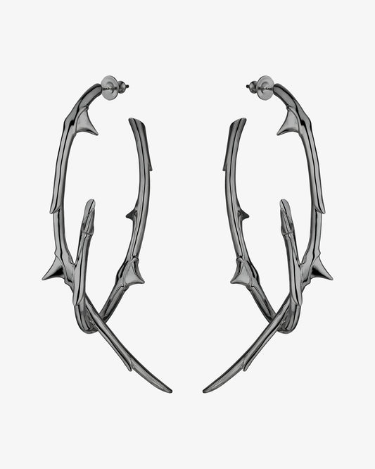 Rose Thorn Statement Hoop Earrings