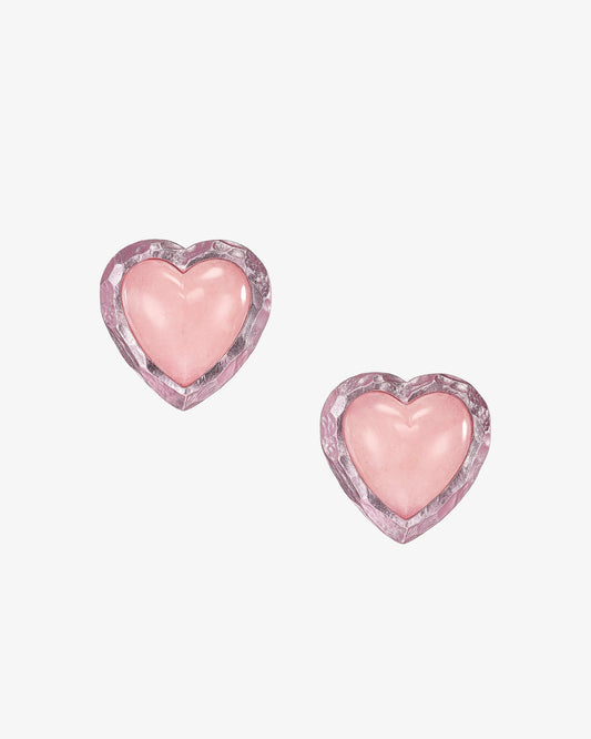 Anabela Chan Rose Heart Earrings