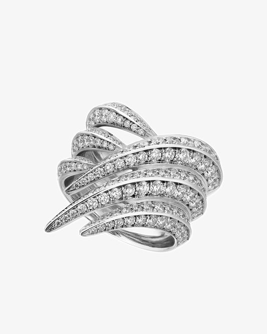 Shaun Leane Fine 18K White Gold Sabre Triple Diamond Ring
