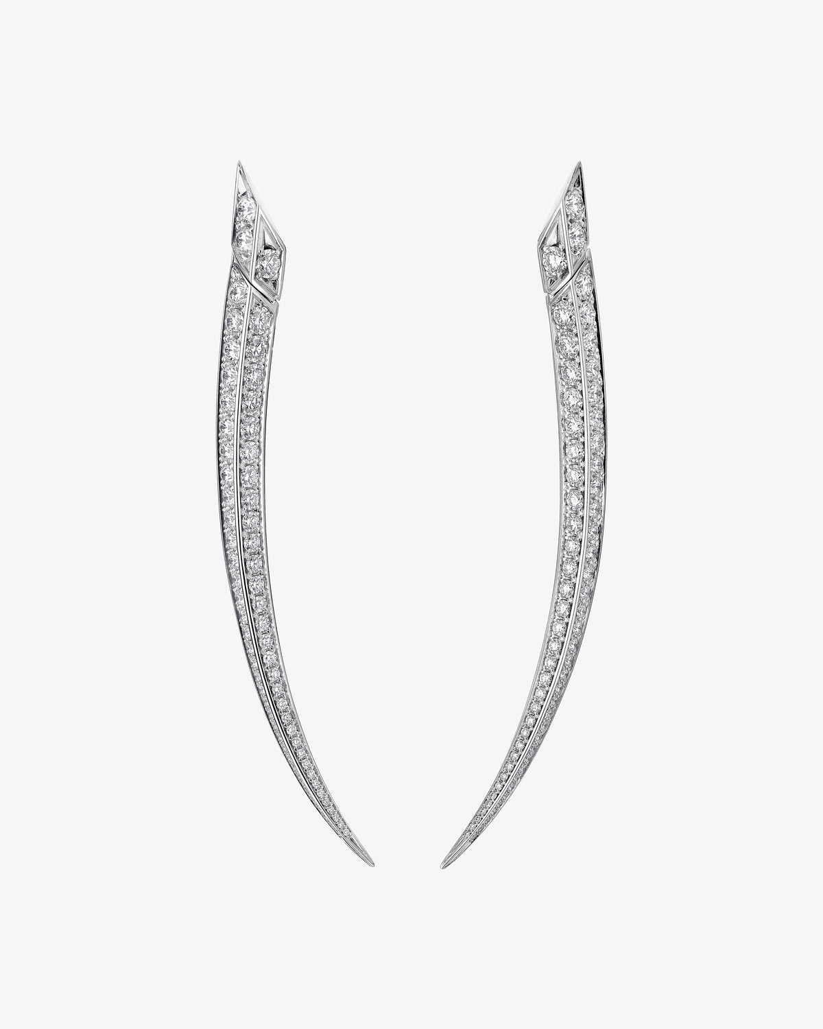 Shaun Leane Fine 18K White Gold Sabre Diamond Earrings
