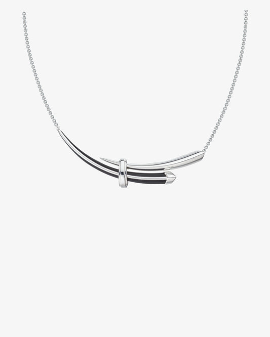 Shaun Leane Sabre Deco Horizontal Jet Ceramic Necklace