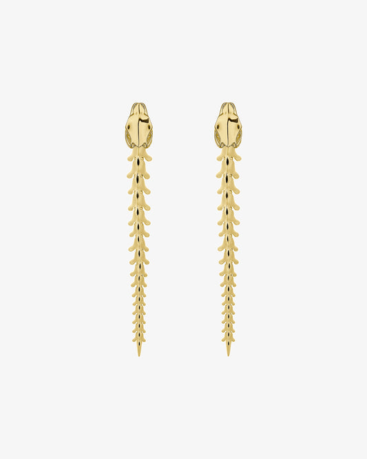 Serpent's Trace Drop Earrings