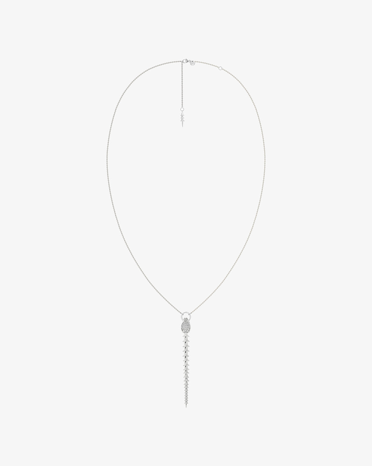 Serpent's Trace Drop Diamond Pave Pendant