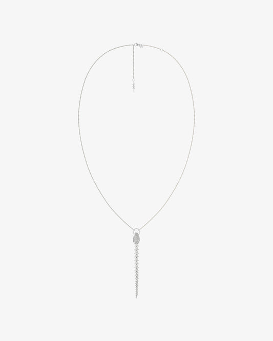 Serpent's Trace Drop Diamond Pave Pendant