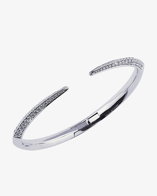 18K White Gold Sabre Diamond Bracelet