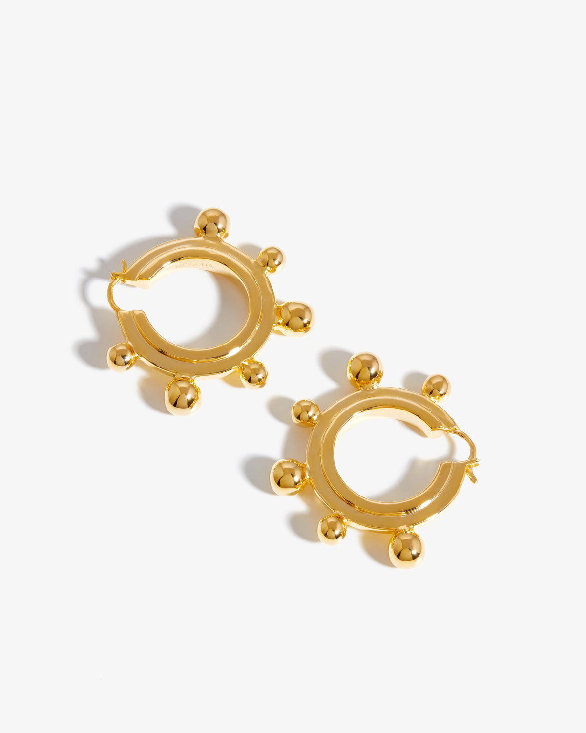 Missoma Medium Sphere Hoop Earrings in gold-plated brass
