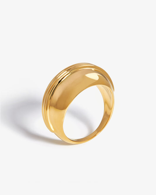 Missoma Domed Sphere Ring in gold-plated brass