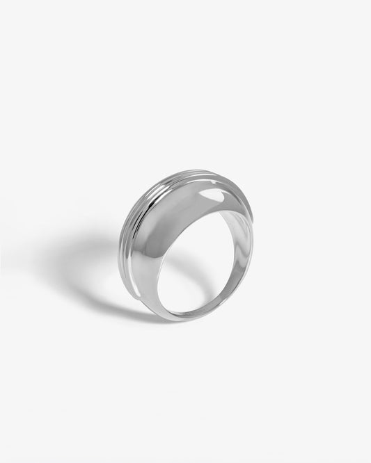 Missoma Domed Sphere Ring in silver-plated brass