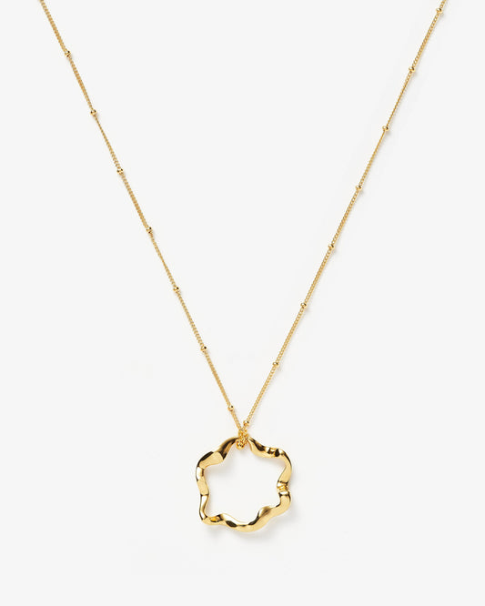 Missoma Squiggle Pendant Necklace in gold vermeil