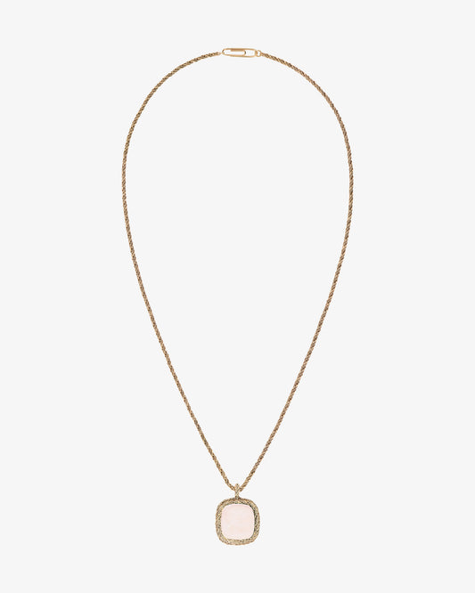 Aurelie Bidermann Pink Quartz Miki Necklace