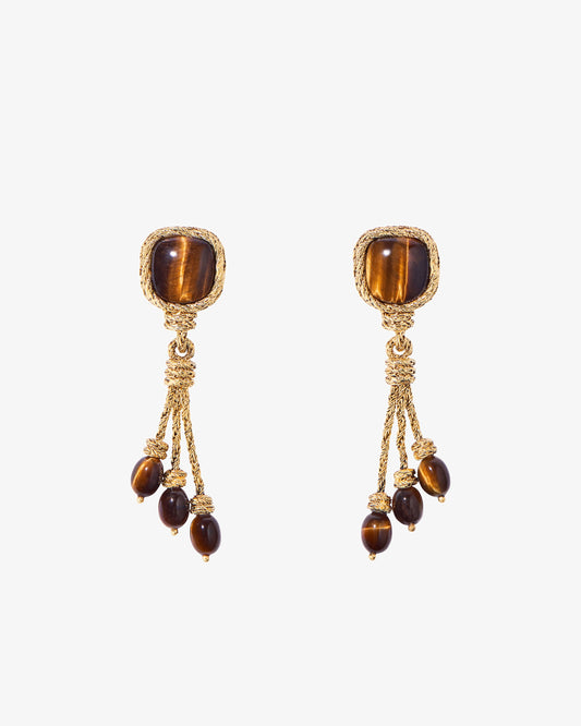 Aurelie Bidermann Tiger Eye Miki Earrings