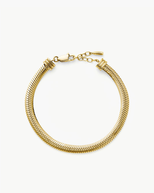 Missoma Classic Snake Chain Bracelet in gold-plated metal