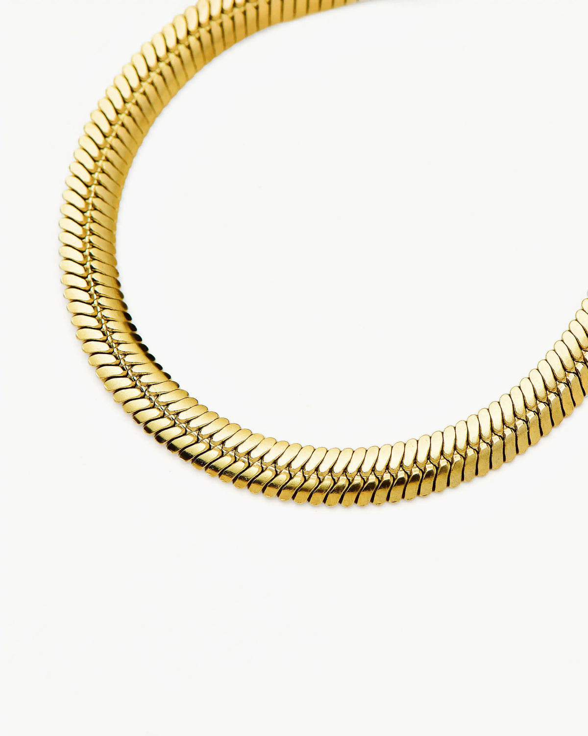 Missoma Classic Snake Chain Bracelet in gold-plated metal, third view