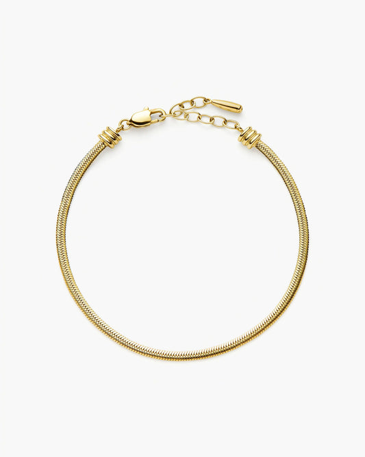 Missoma Thin Snake Chain Bracelet in gold-plated metal
