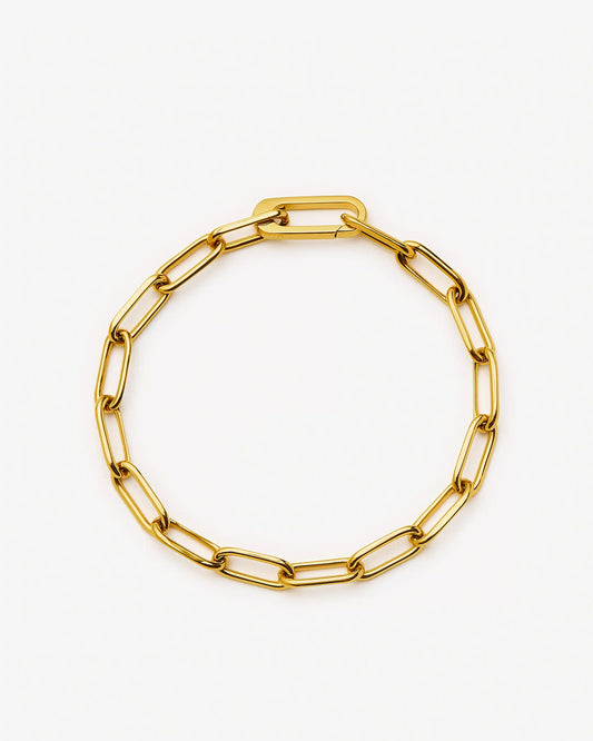 Missoma Classic Paperclip Chain Bracelet in gold-plated metal