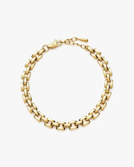 Missoma Timepiece Link Chain Bracelet in gold-plated metal