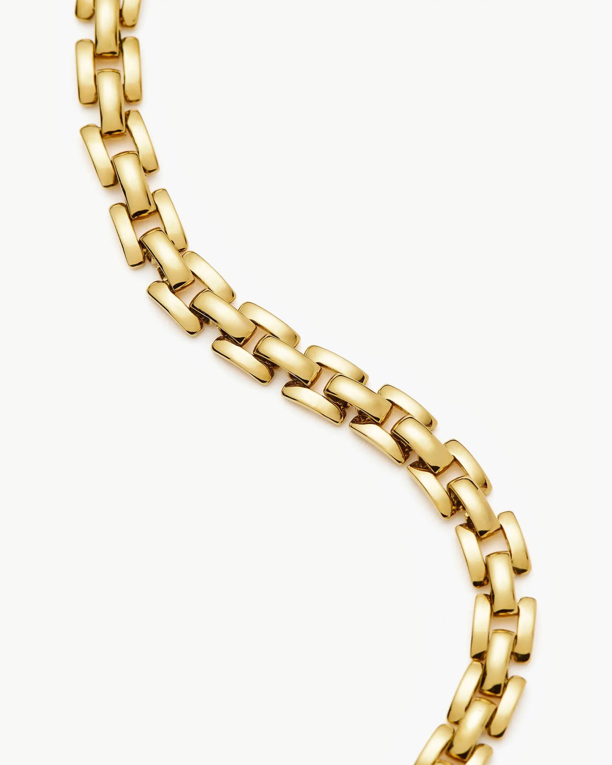 Missoma Timepiece Link Chain Bracelet in gold-plated metal, third view