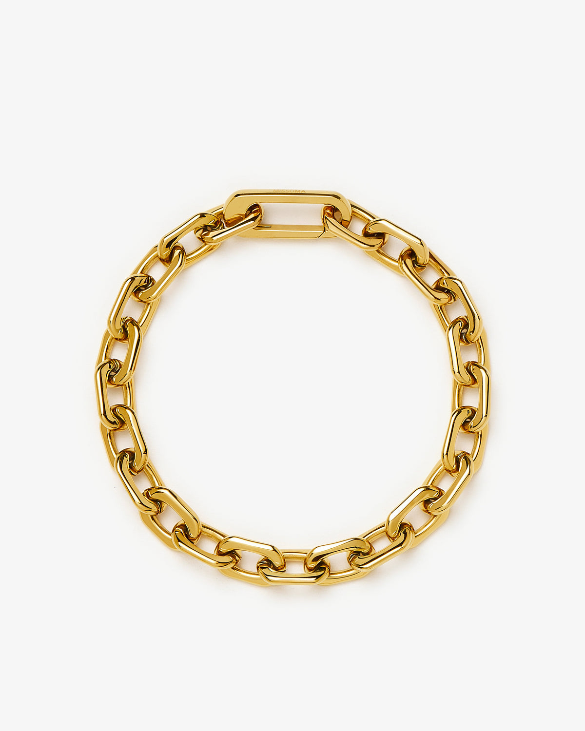 Missoma Square Paperclip Chain Bracelet in gold-plated metal