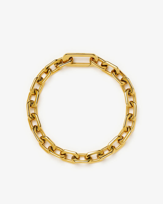 Missoma Square Paperclip Chain Bracelet in gold-plated metal