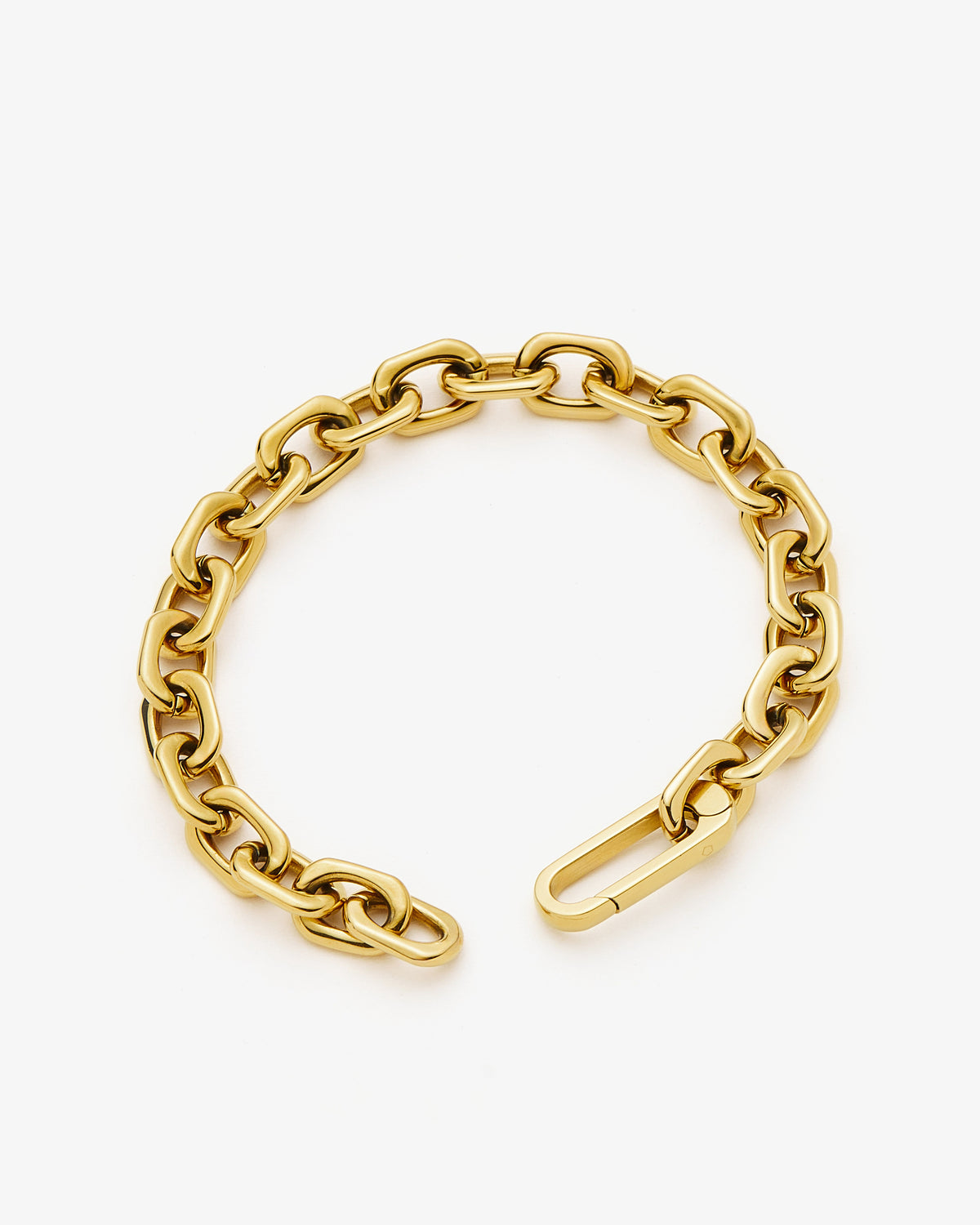 Missoma Square Paperclip Chain Bracelet in gold-plated metal, second view