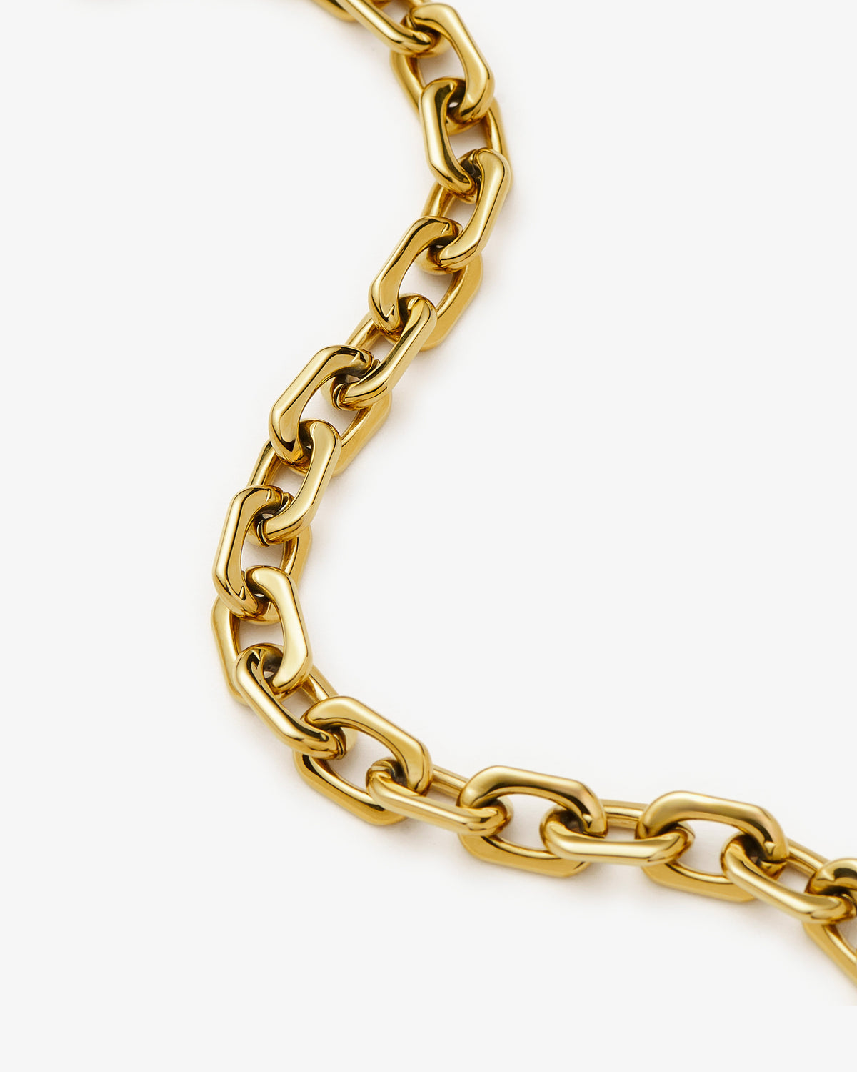 Missoma Square Paperclip Chain Bracelet in gold-plated metal, third view