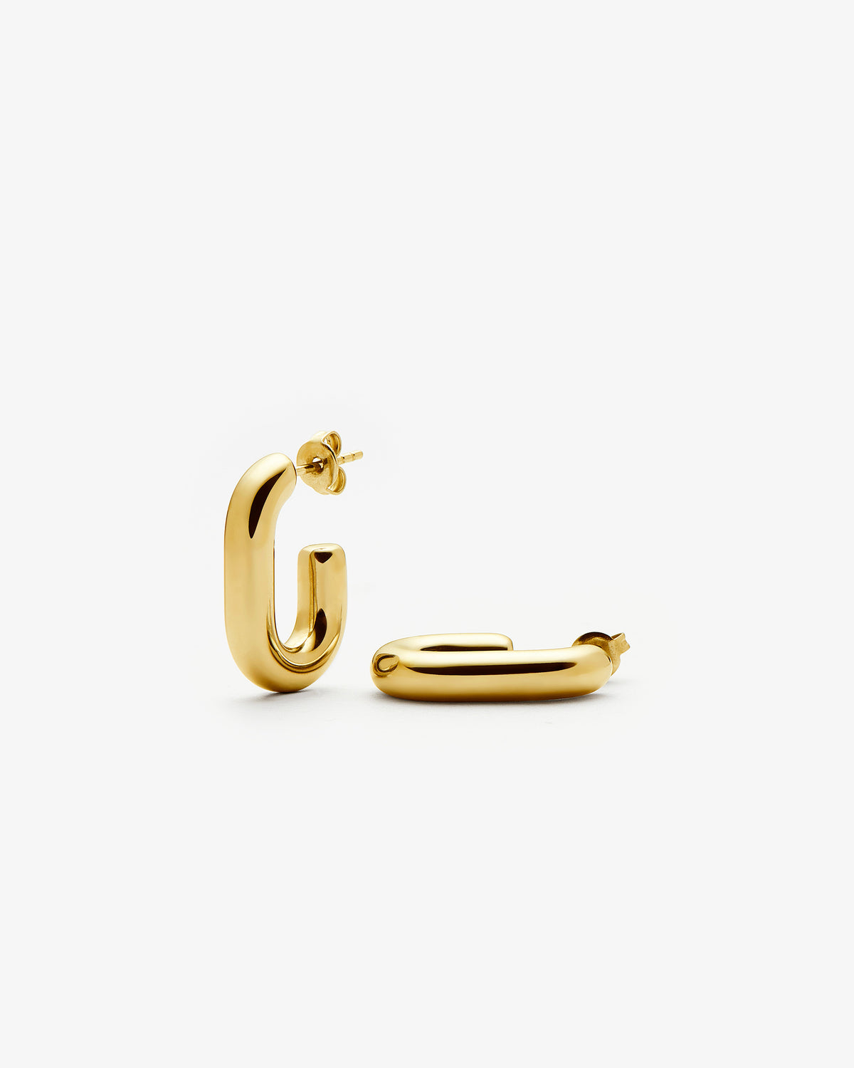 Missoma Chubby Oval Small Hoop Earrings in gold-plated metal