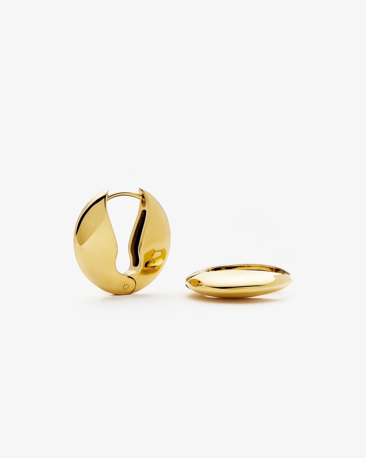 Missoma Hinged Small Hoop Earrings in gold-plated metal