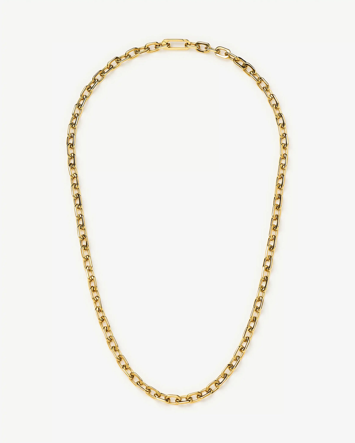 Missoma Square Paperclip Chain Necklace in gold-plated metal