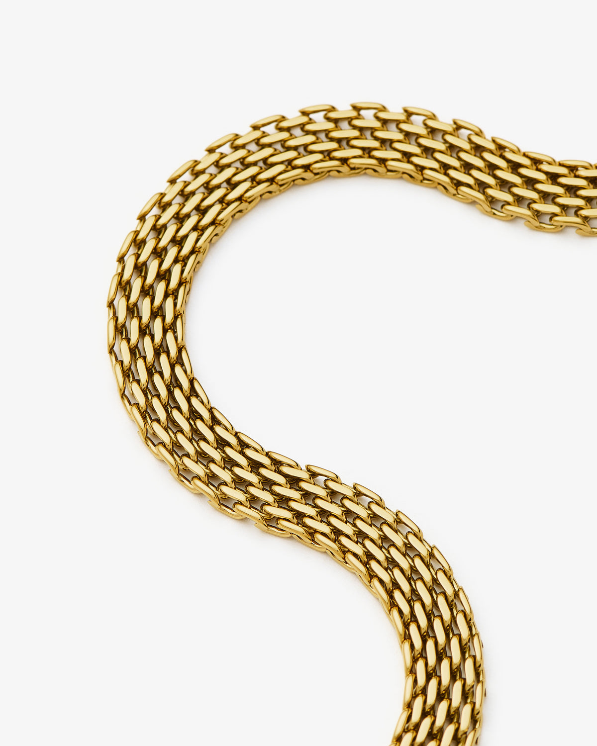 Missoma Heirloom Chain Choker Necklace in gold-plated metal, third view