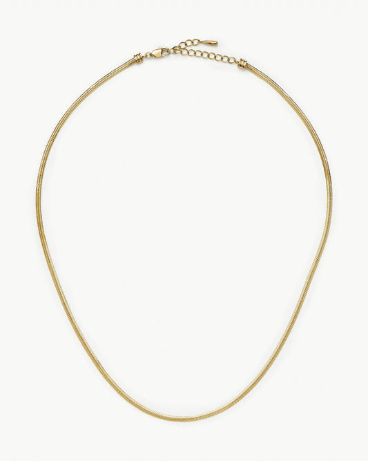 Missoma Thin Snake Chain Necklace in gold-plated metal