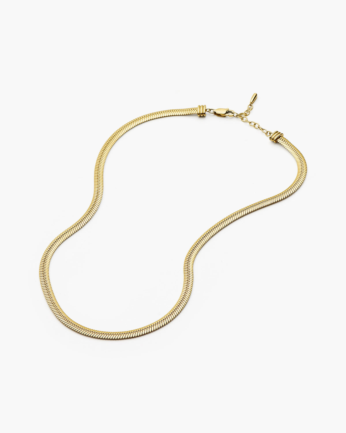 Missoma Classic Snake Chain Necklace in gold-plated metal, second view