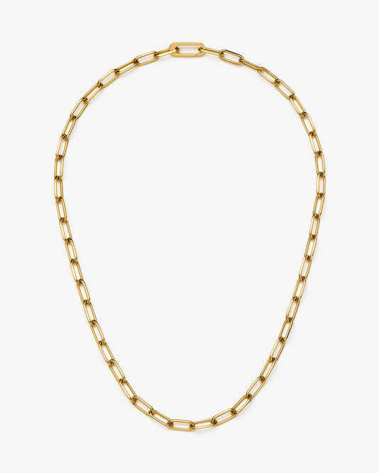 Missoma Classic Paperclip Chain Necklace in gold-plated metal