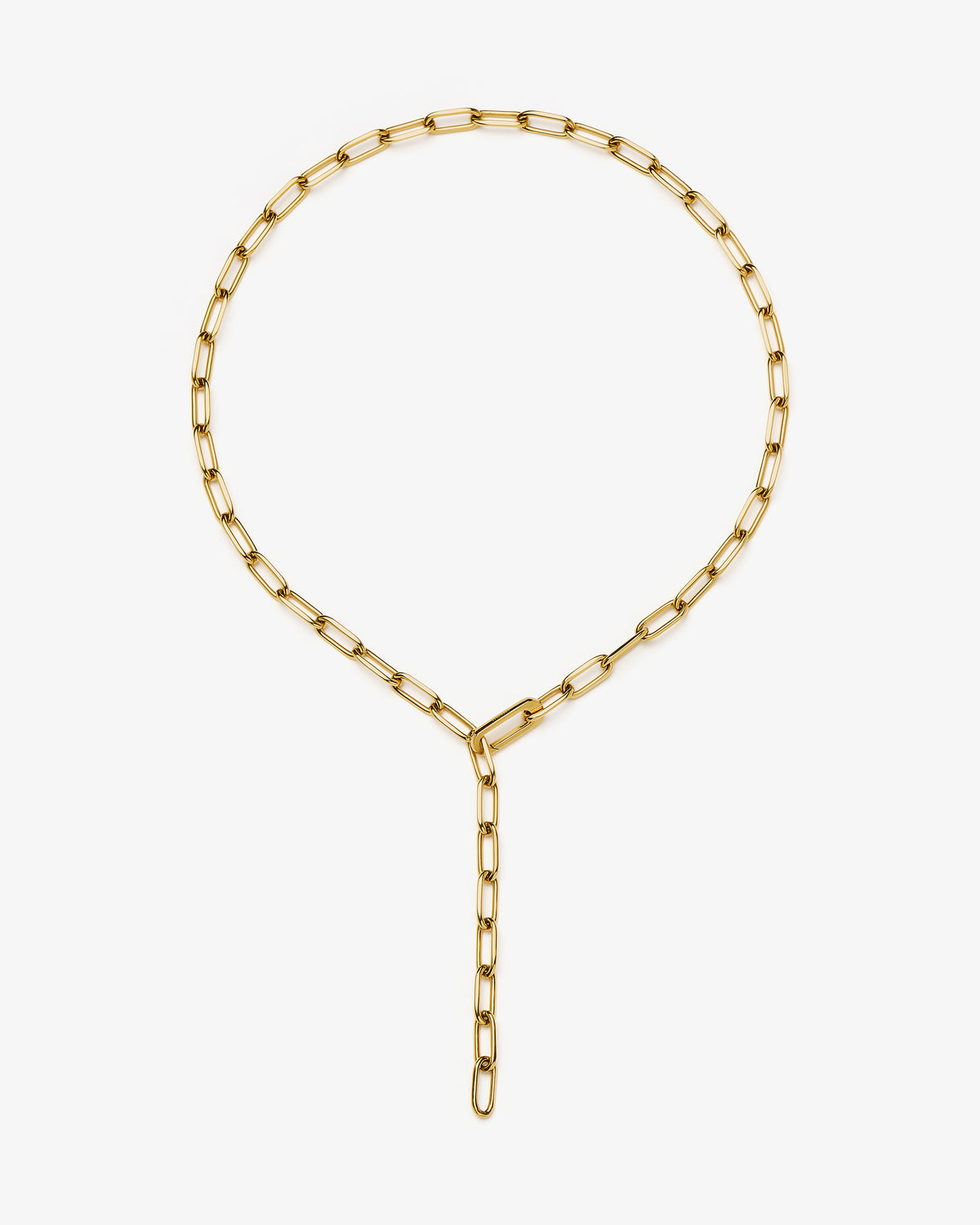 Missoma Classic Paperclip Chain Necklace in gold-plated metal, second view