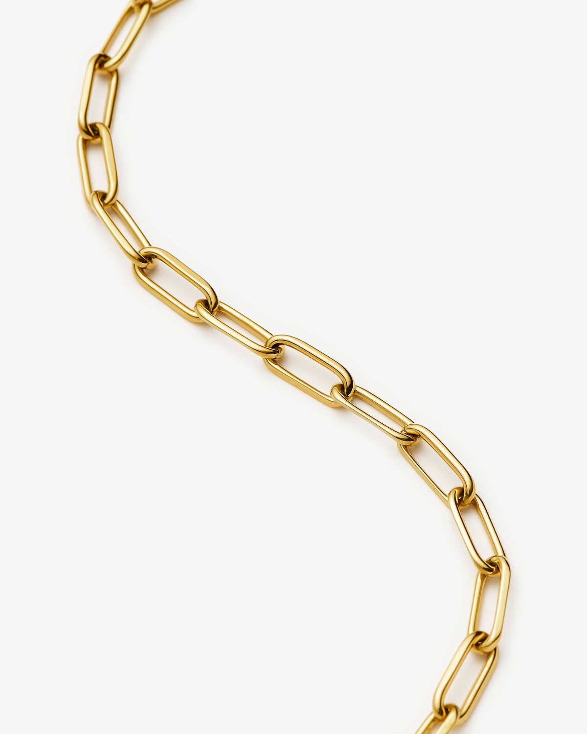 Missoma Classic Paperclip Chain Necklace in gold-plated metal, third view