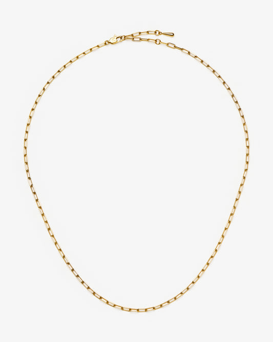 Missoma Mini Paperclip Chain Necklace in gold-plated metal