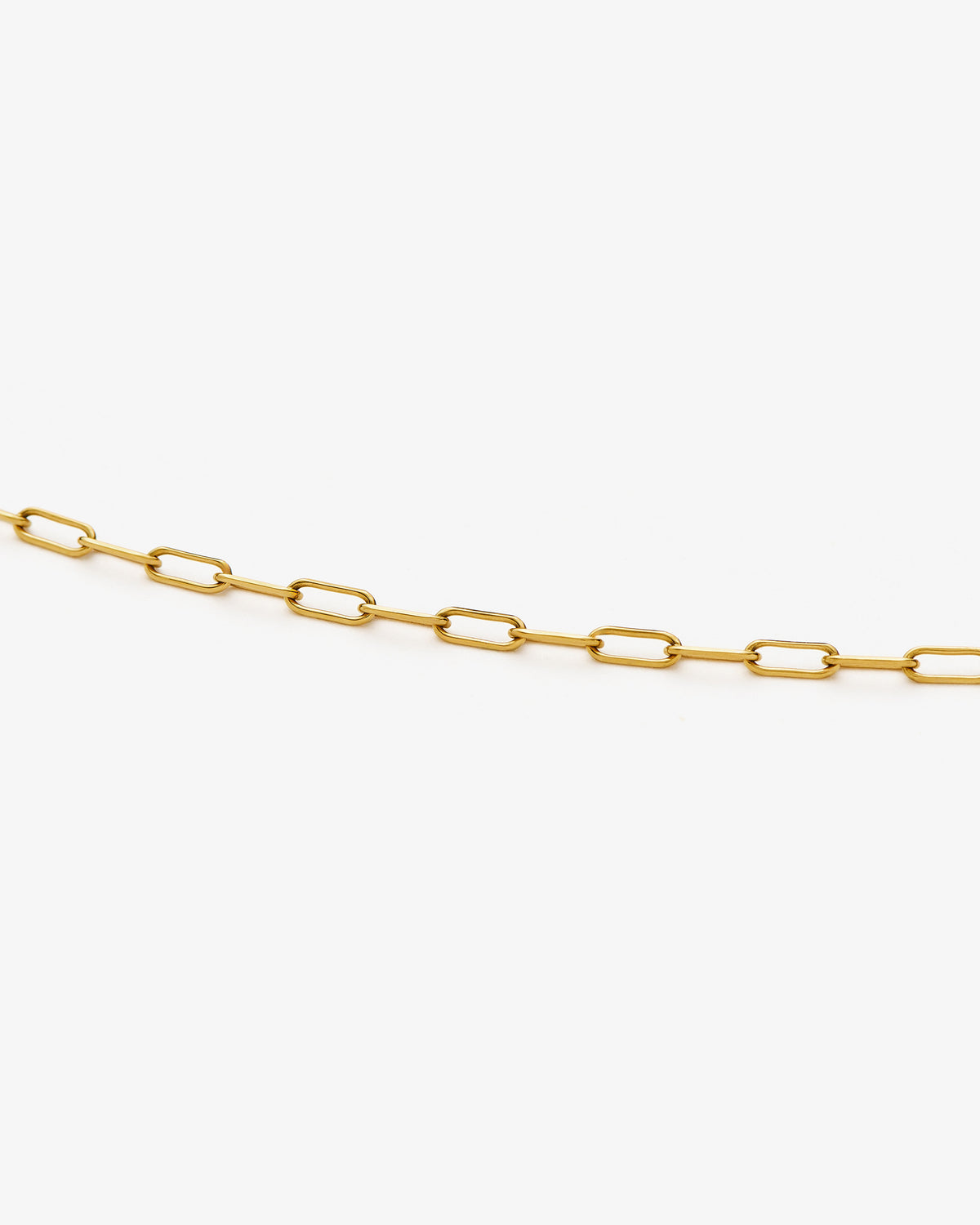 Missoma Mini Paperclip Chain Necklace in gold-plated metal, third view